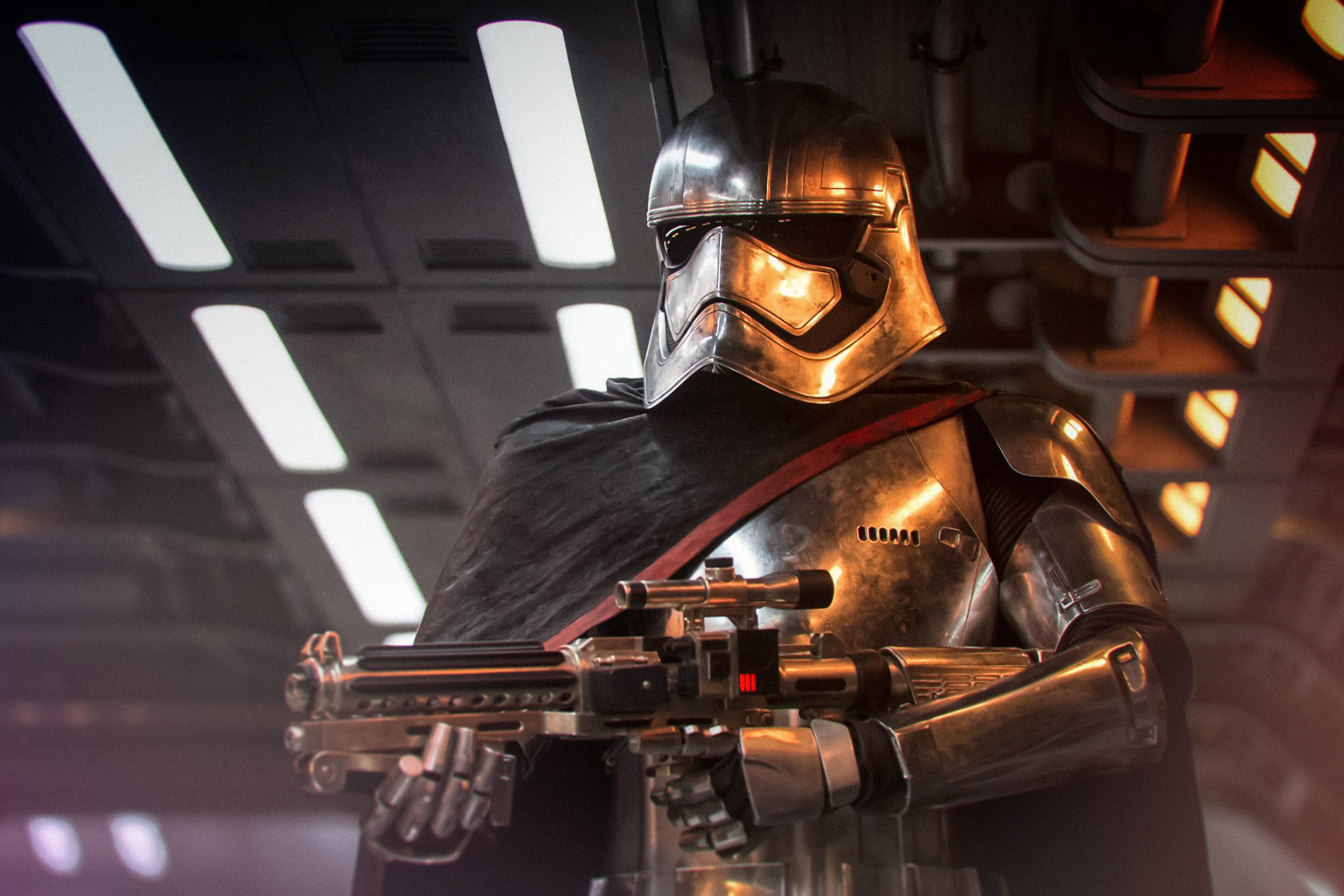 Wallpaper, Star Wars, gun, futuristic, science fiction, armor, stormtrooper, blaster, firearm, 3840x2560 px, star wars episode vii the force awakens 3840x2560