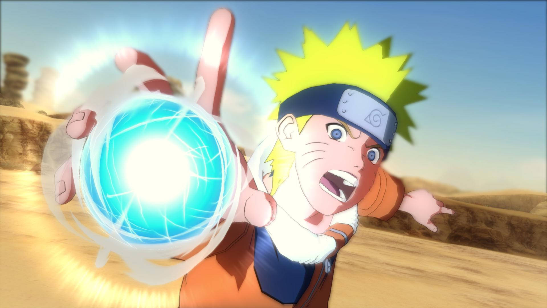 Download Naruto Shippuden 4k Naruto Rasengan On Desert Wallpaper