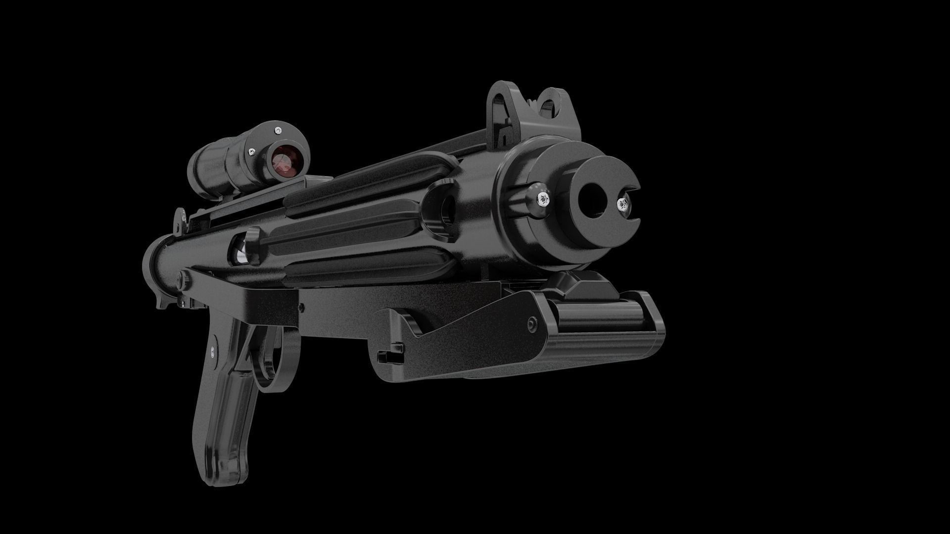e11 imperial stormtrooper blaster 3D model 3Ds c4d stl 3