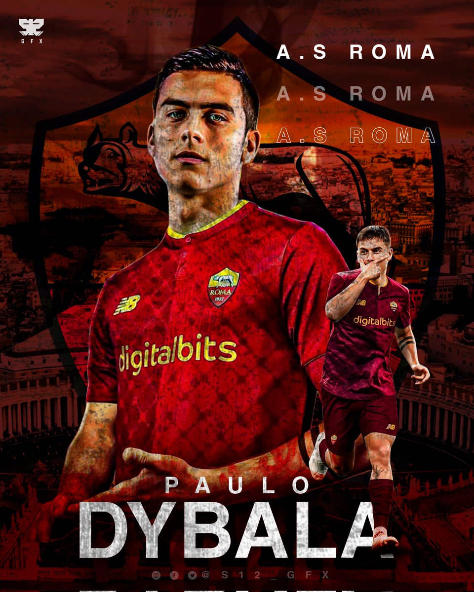 S12 GFX ⚪⚪ Dybala has agreed to join Roma as a free agent, per ✍️ #ASRoma #Dybala #S12GFX
