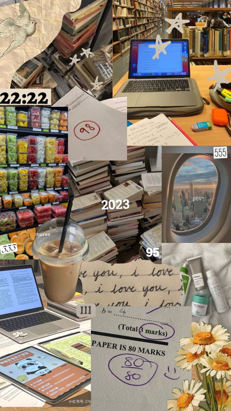 my 2023 vision board #visionboard #study #aesthetic #books #wallpaper. Vision board manifestation, Making a vision board, Pretty photo