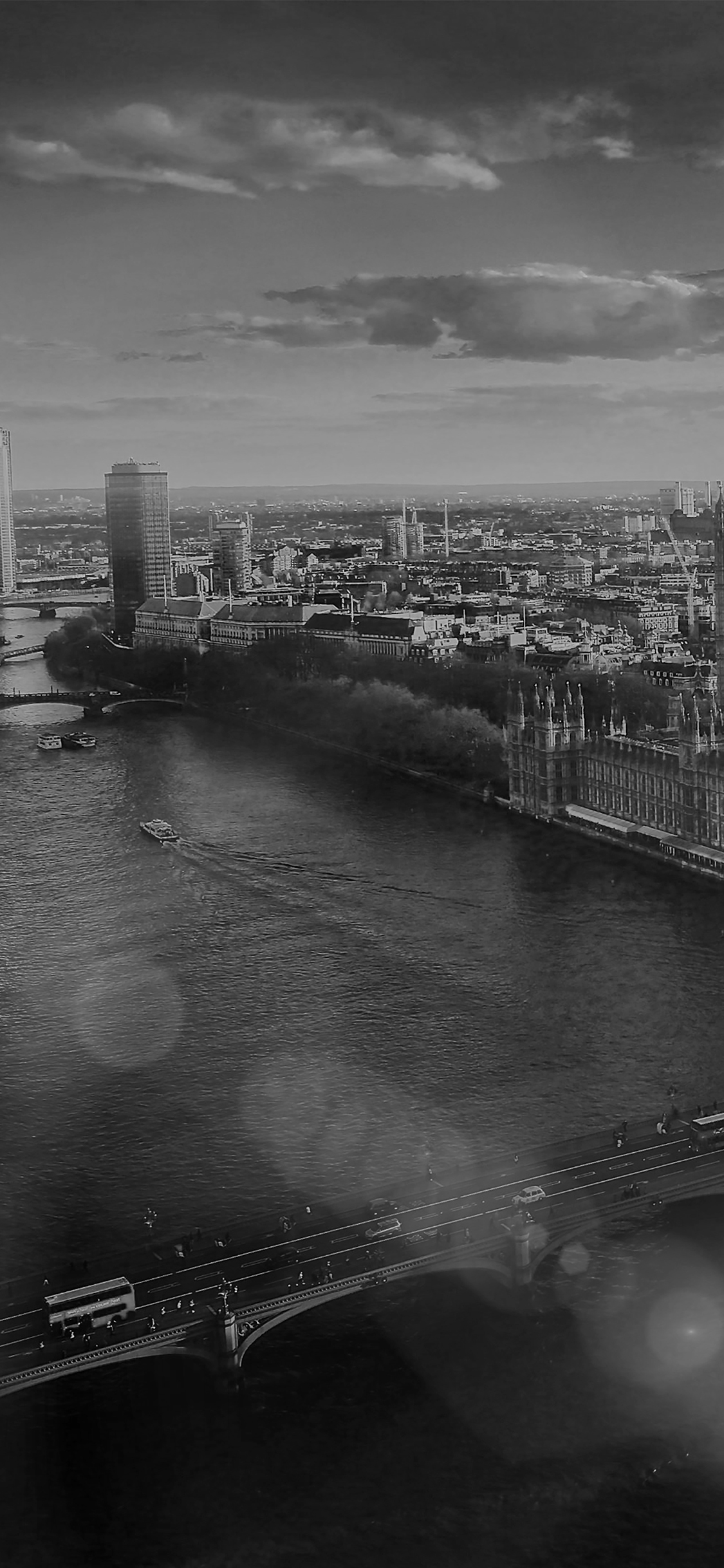 iPhoneXpapers london dark bw skyview city flare big ben nature