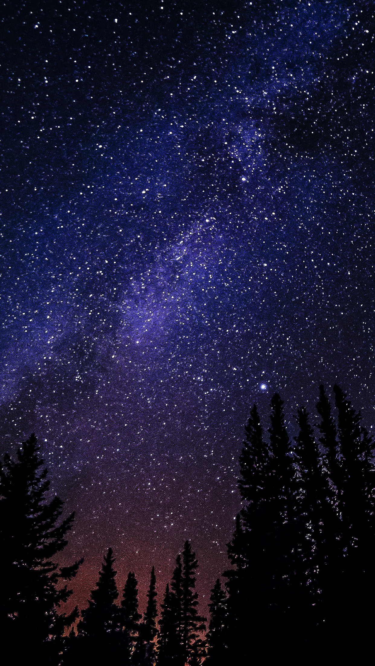 Night Starry Sky Aurora Winter Dark Wallpaper