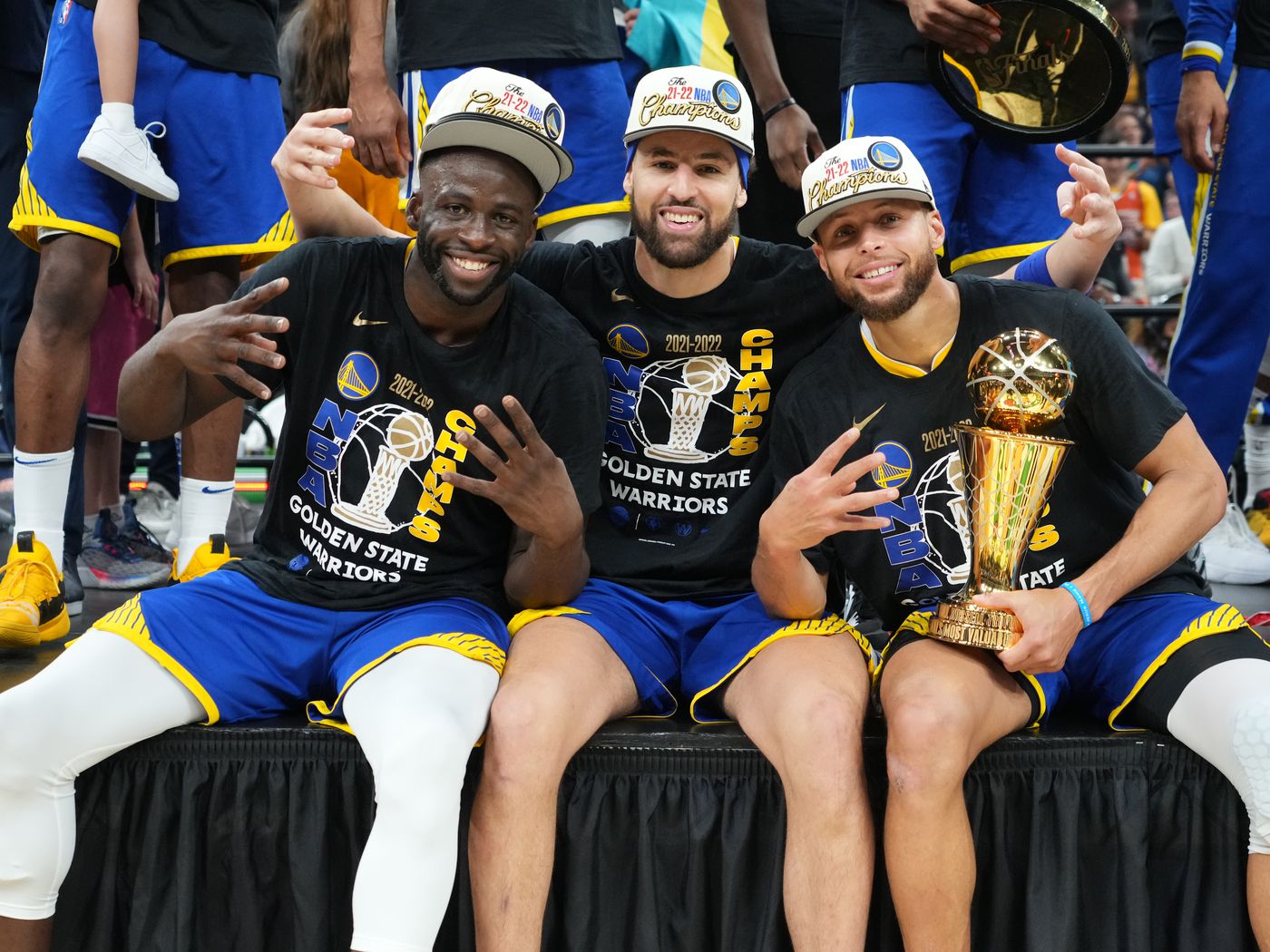 Steph Curry and the Warriors celebrate their title clinching win vs. Celtics State Of Mind