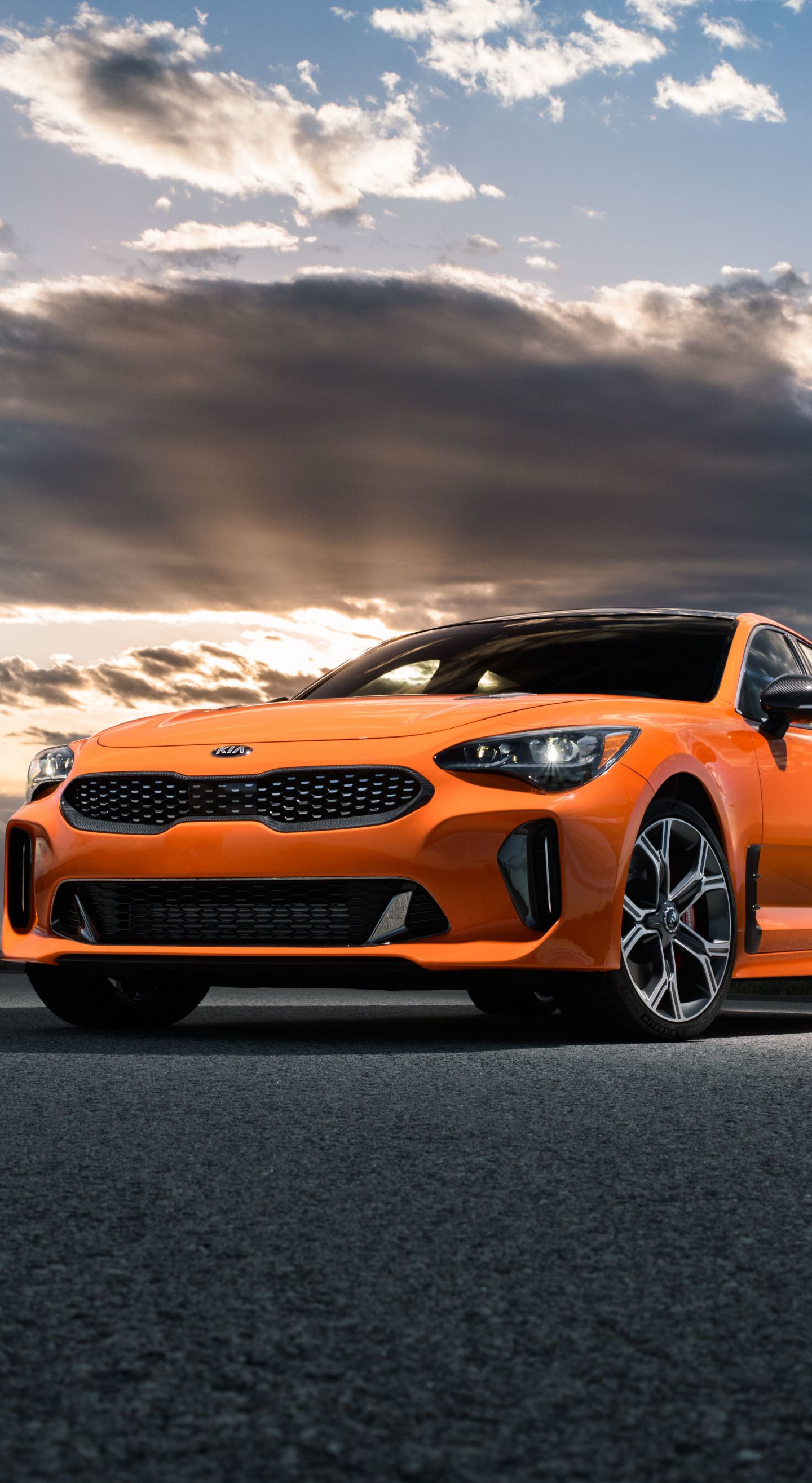 Download 1440x2630 wallpaper Sedan, front, Kia Stinger GTS, Samsung Galaxy Note 8. Kia stinger, Kia, Sedan