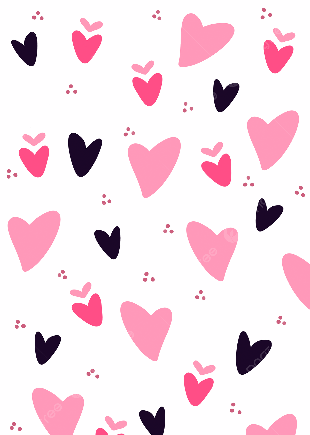 Love Valentines Day Simple Wallpaper Background, Valentines Day, Flat, Pattern Background Image for Free Download