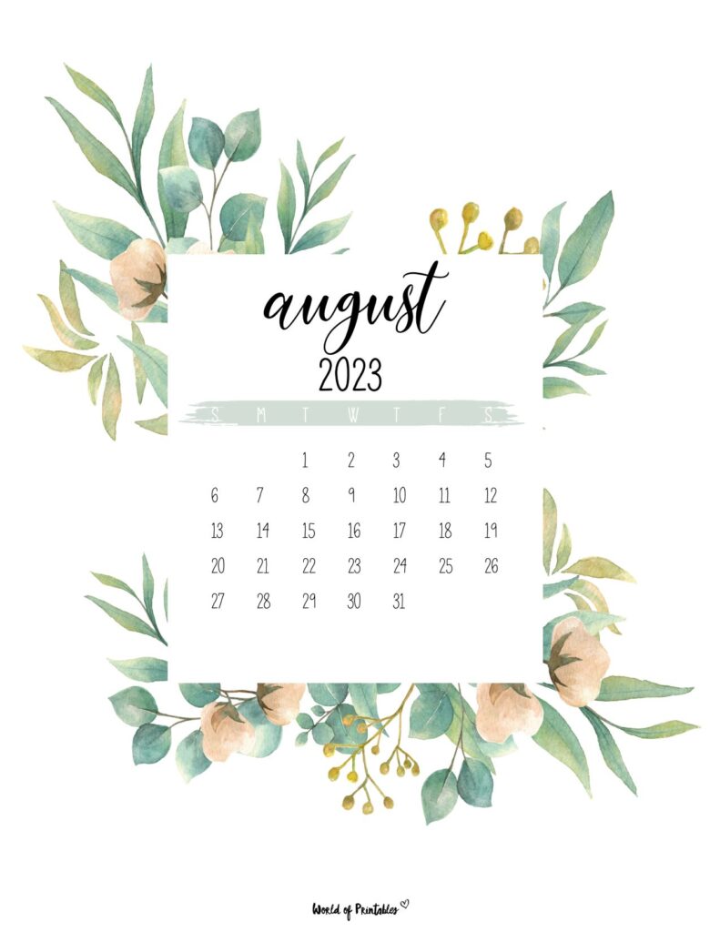 Best August 2023 Calendars