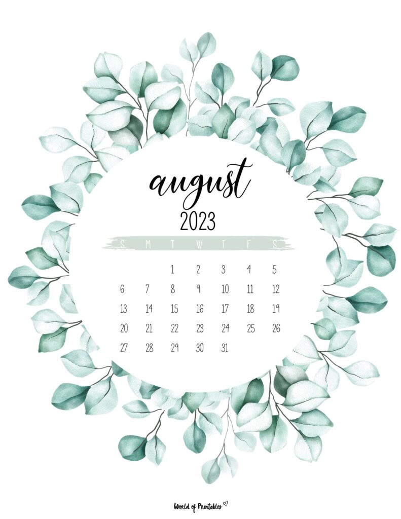 August 2023 Calendar Wallpapers Wallpaper Cave