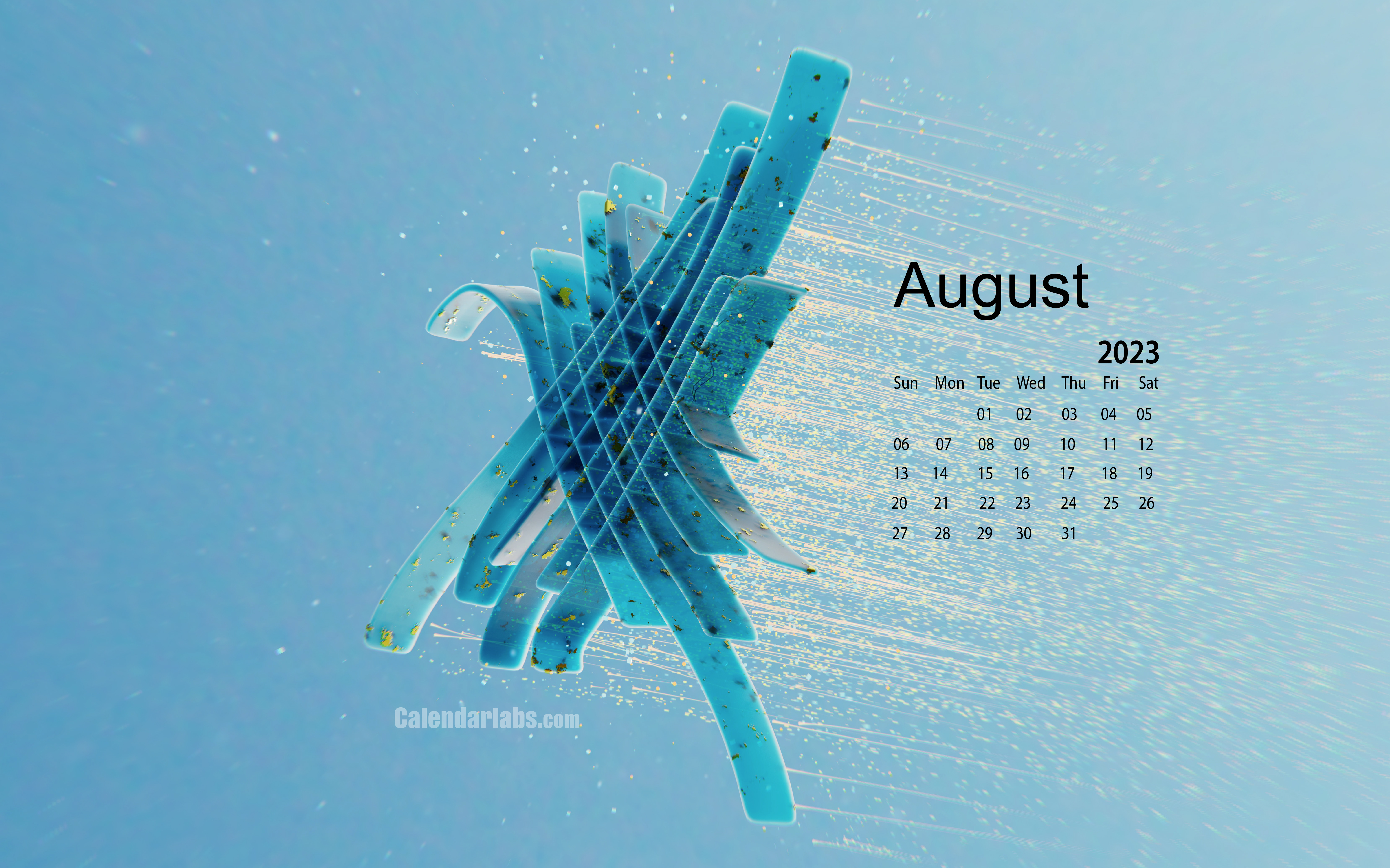 August 2023 Desktop Wallpaper Calendar