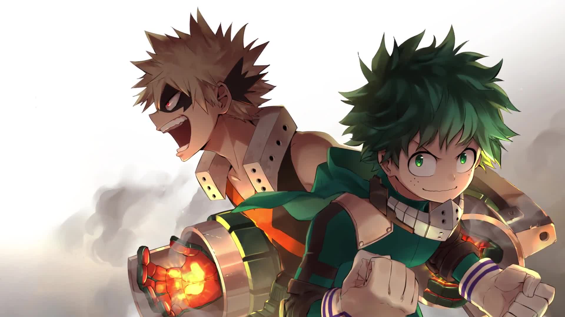 Izuku Midoriya and Katsuki Bakugo My Hero Academia Desktop Wallpaper