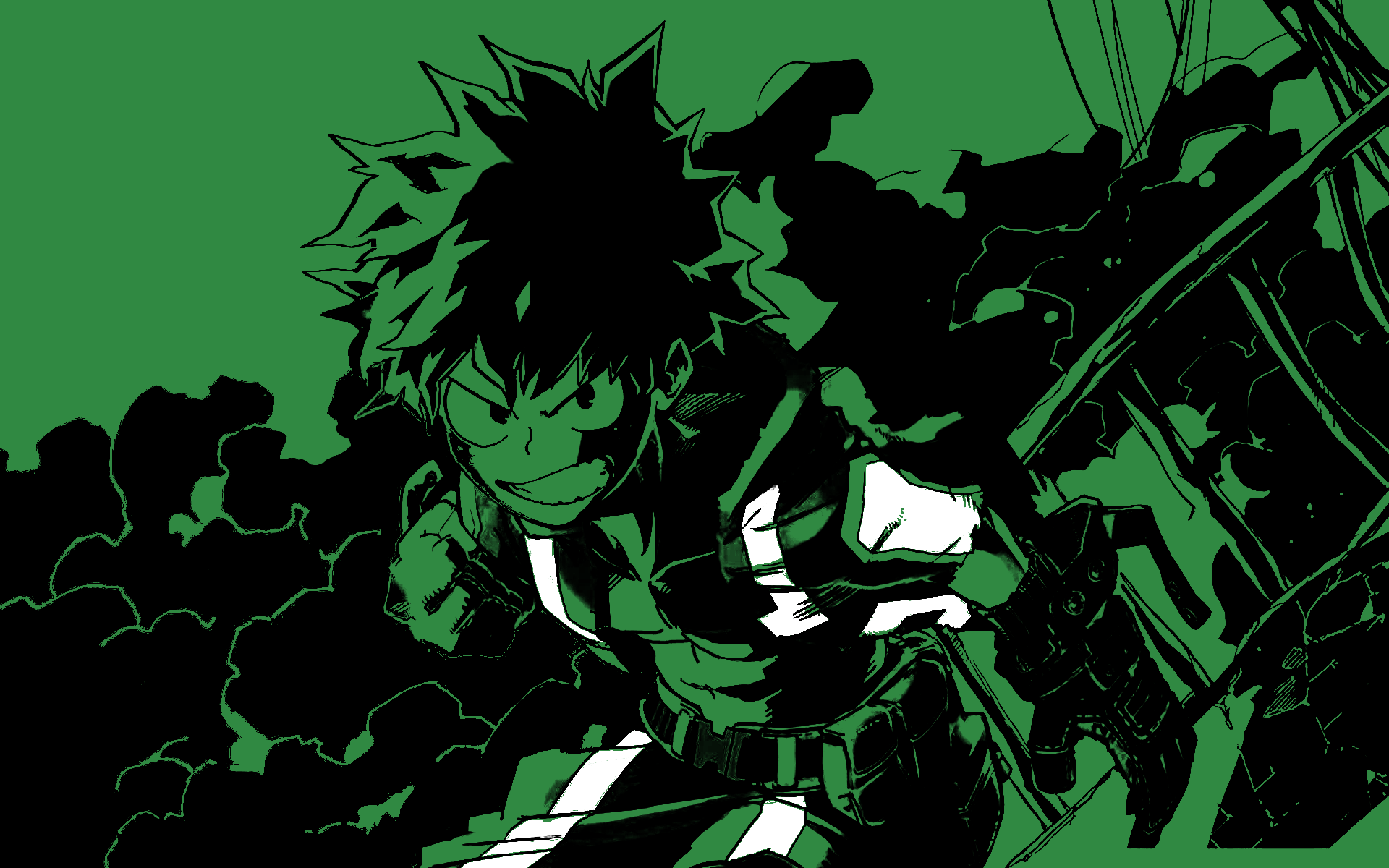 I made a Deku wallpaper during my flight, hopefully you guys enjoy it!