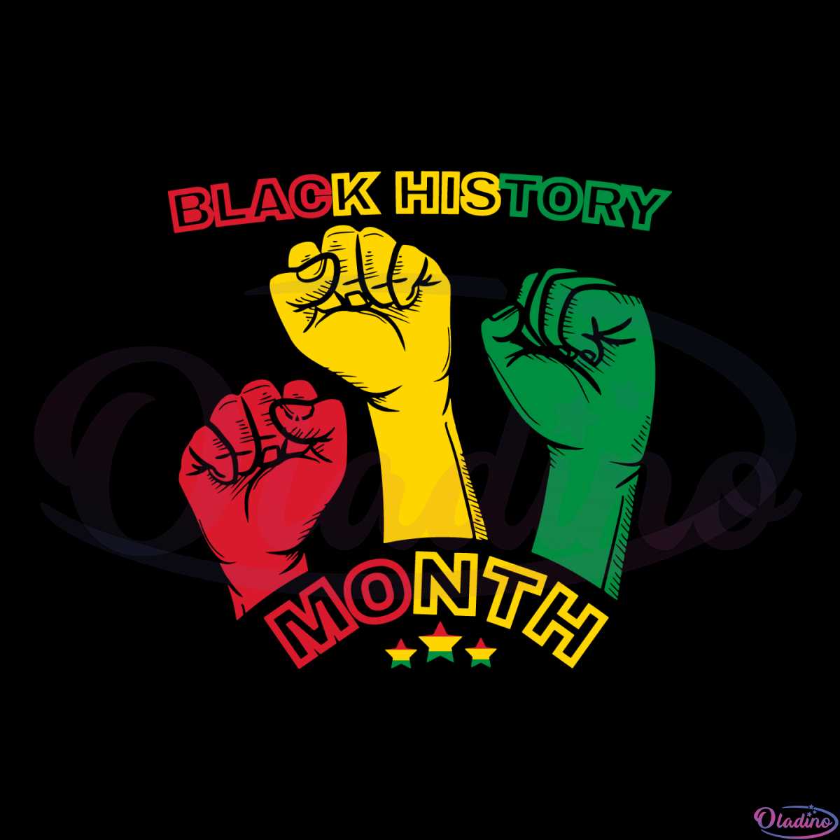 Black History Month African American Raised Hand Svg