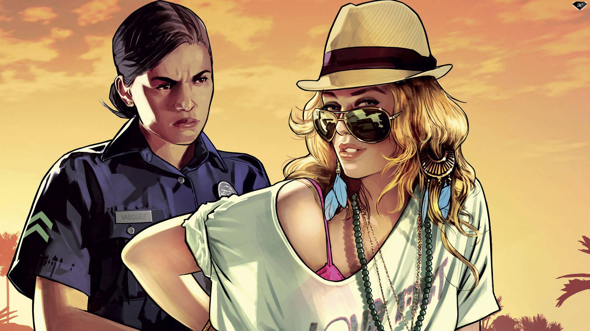 Download Cool Gta Girl Arrested Wallpaper