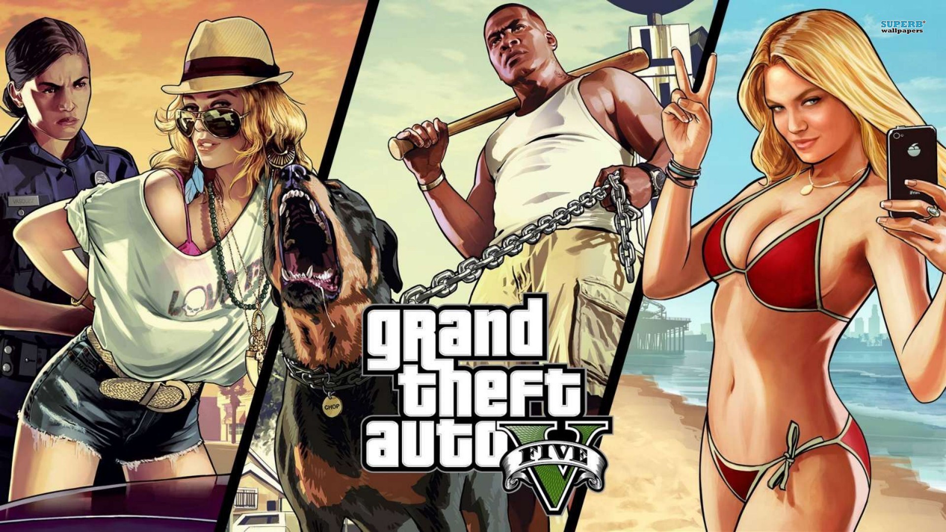 GTA V Girls Desktop wallpaper 1920x1080