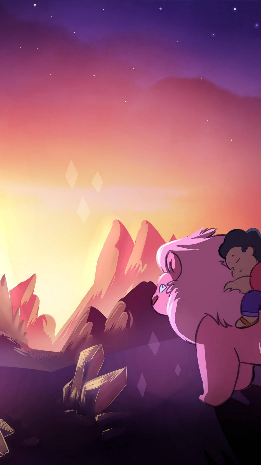 Download Lion And Steven Universe iPad Wallpaper