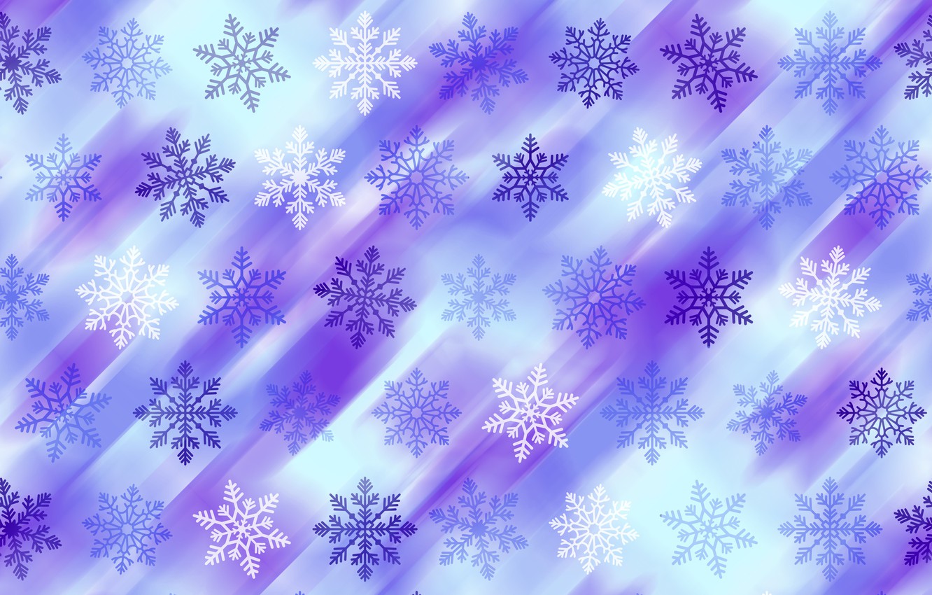 Wallpaper winter, snowflakes, strip, pattern, blur, texture, Christmas, New year, ornament, blue background, bokeh, purple background, lilac background, obliquely image for desktop, section текстуры