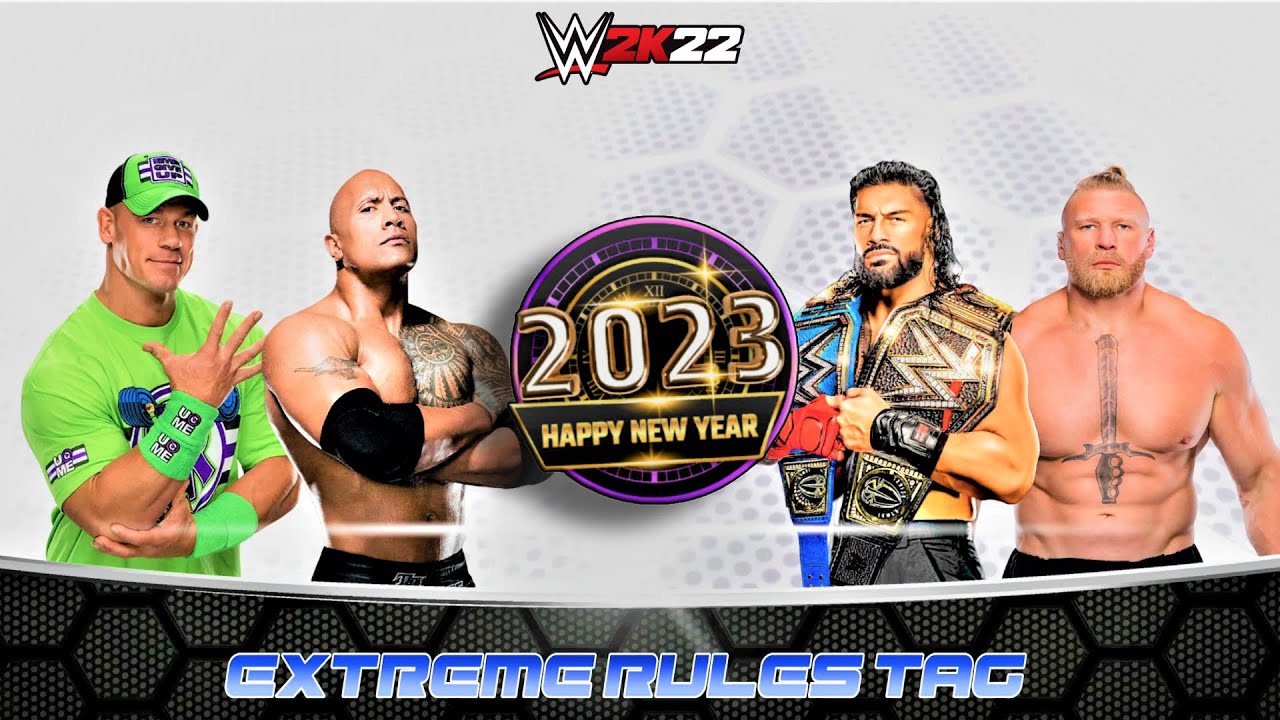 2023 NEW YEARS Tag Team: John Cena + The Rock vs. Roman Reigns + Brock Lesnar