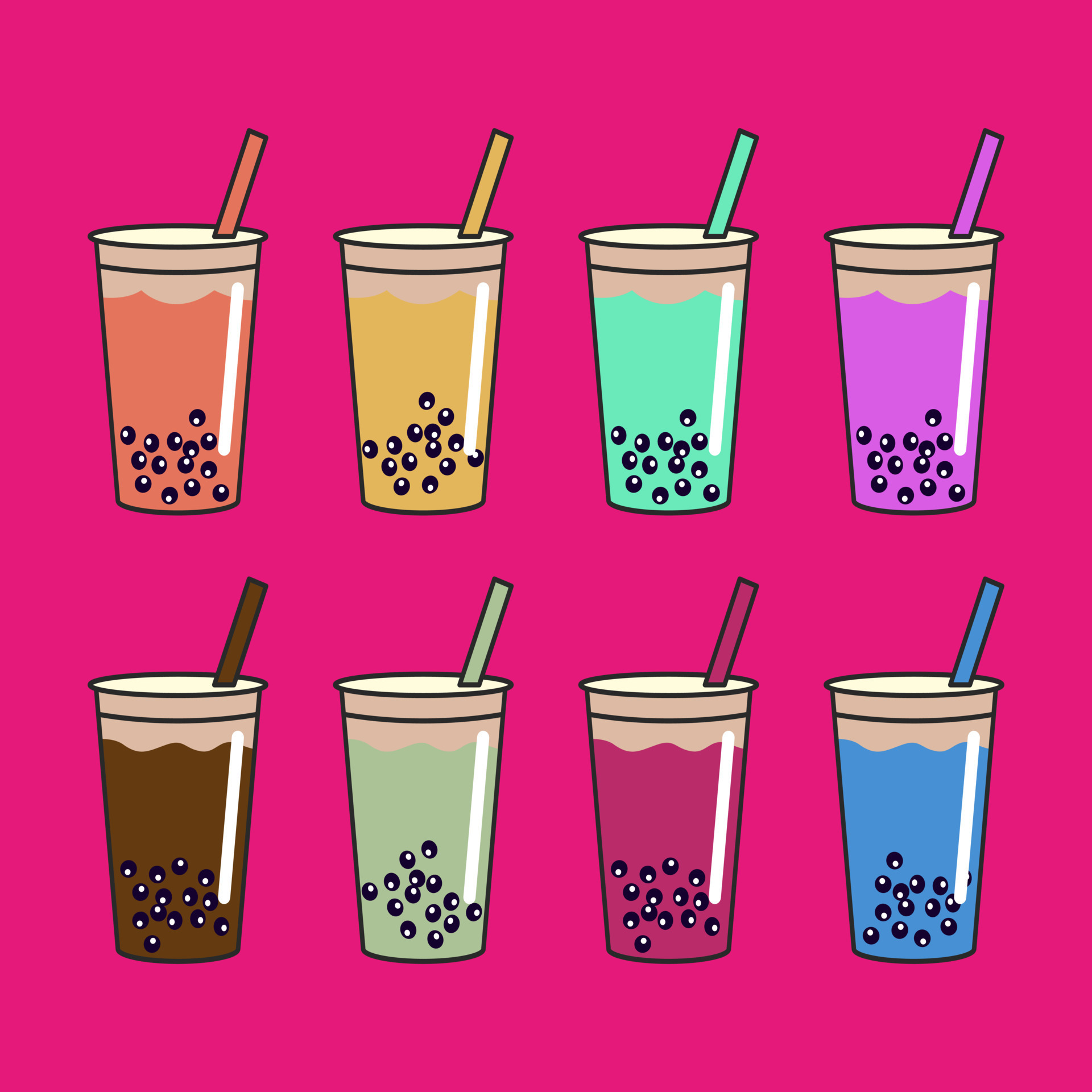 Boba with lots of flavors