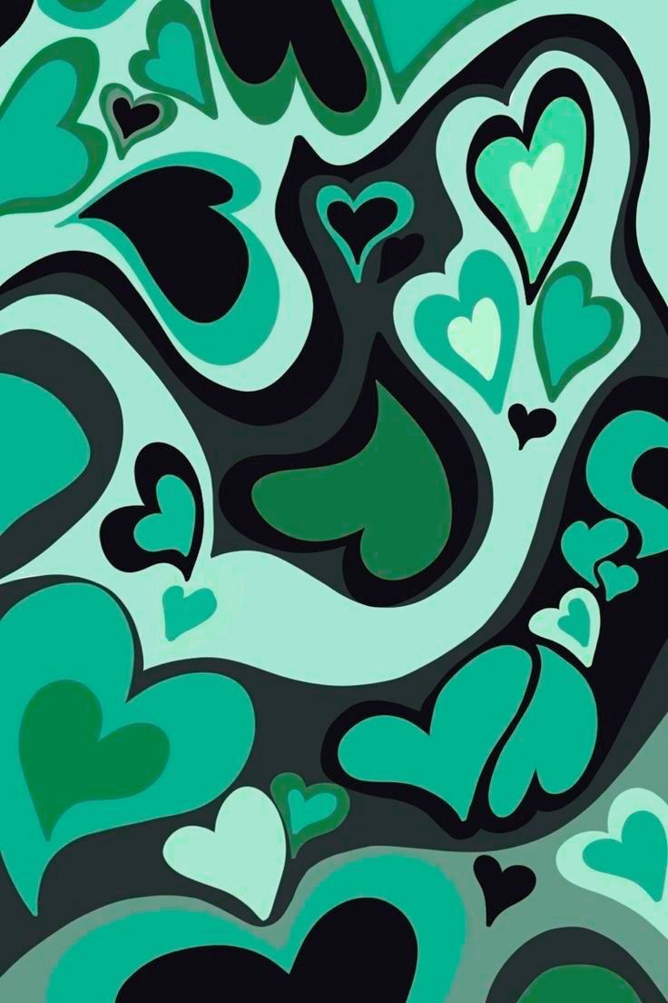 Wallpaper hearts green aesthetics. Edgy wallpaper, Phone wallpaper patterns, Pretty wallpaper iphone