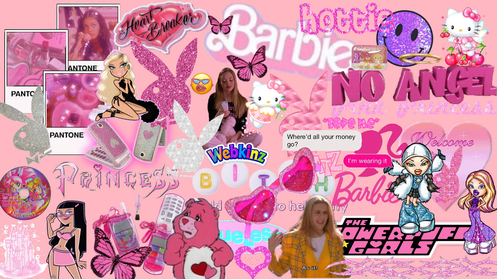 Download Embodying Cyber Y2k Aesthetics with a Bratz Doll Wallpaper