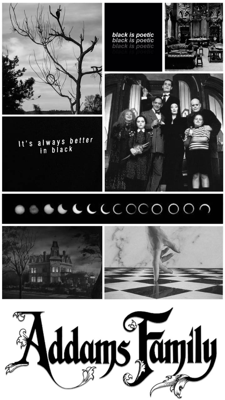 Download The Addams Family Aesthetic Poster Wallpaper