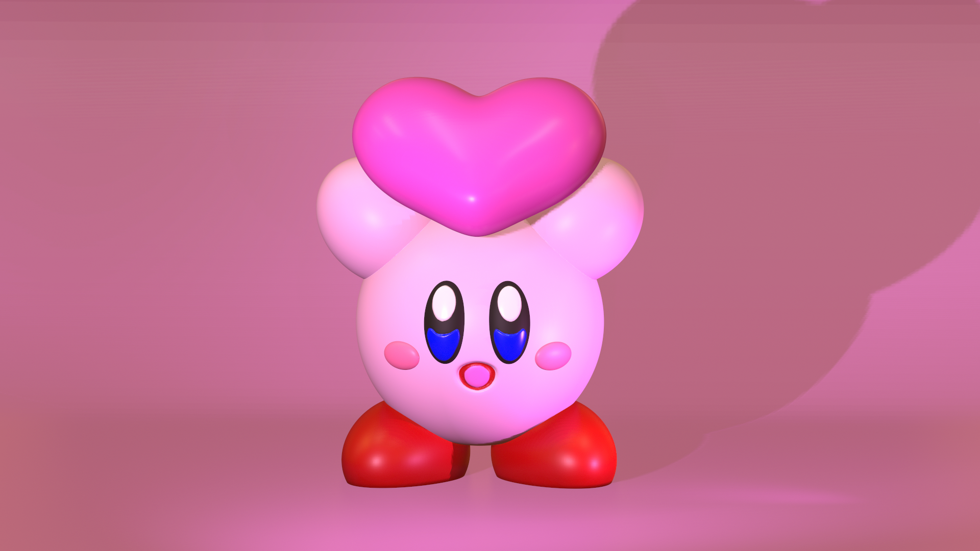 STL file Kirby valentines heart・3D printable model to download・Cults