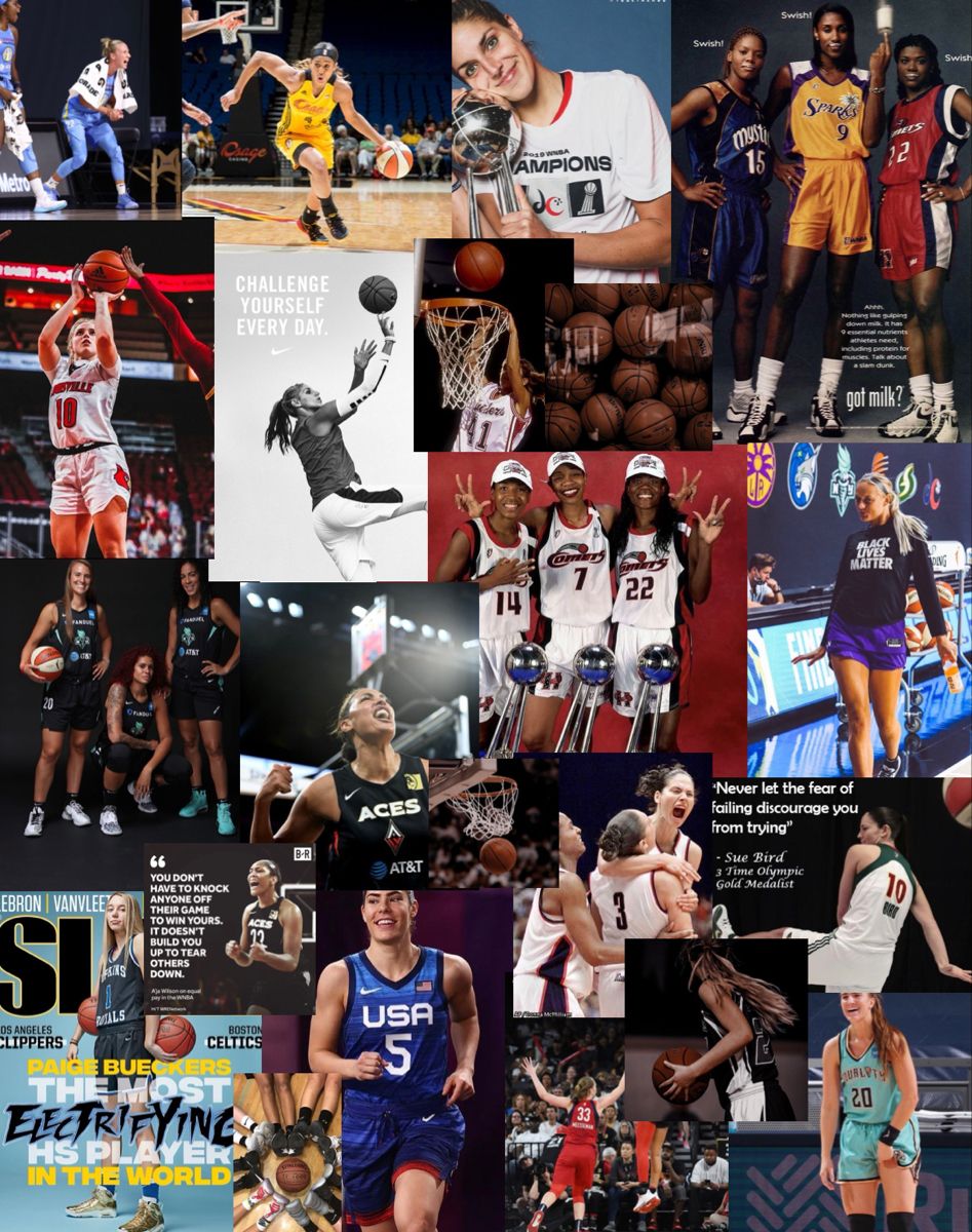 Women in Basketball Collage. Basketball picture, Basketball girls, Basketball wallpaper