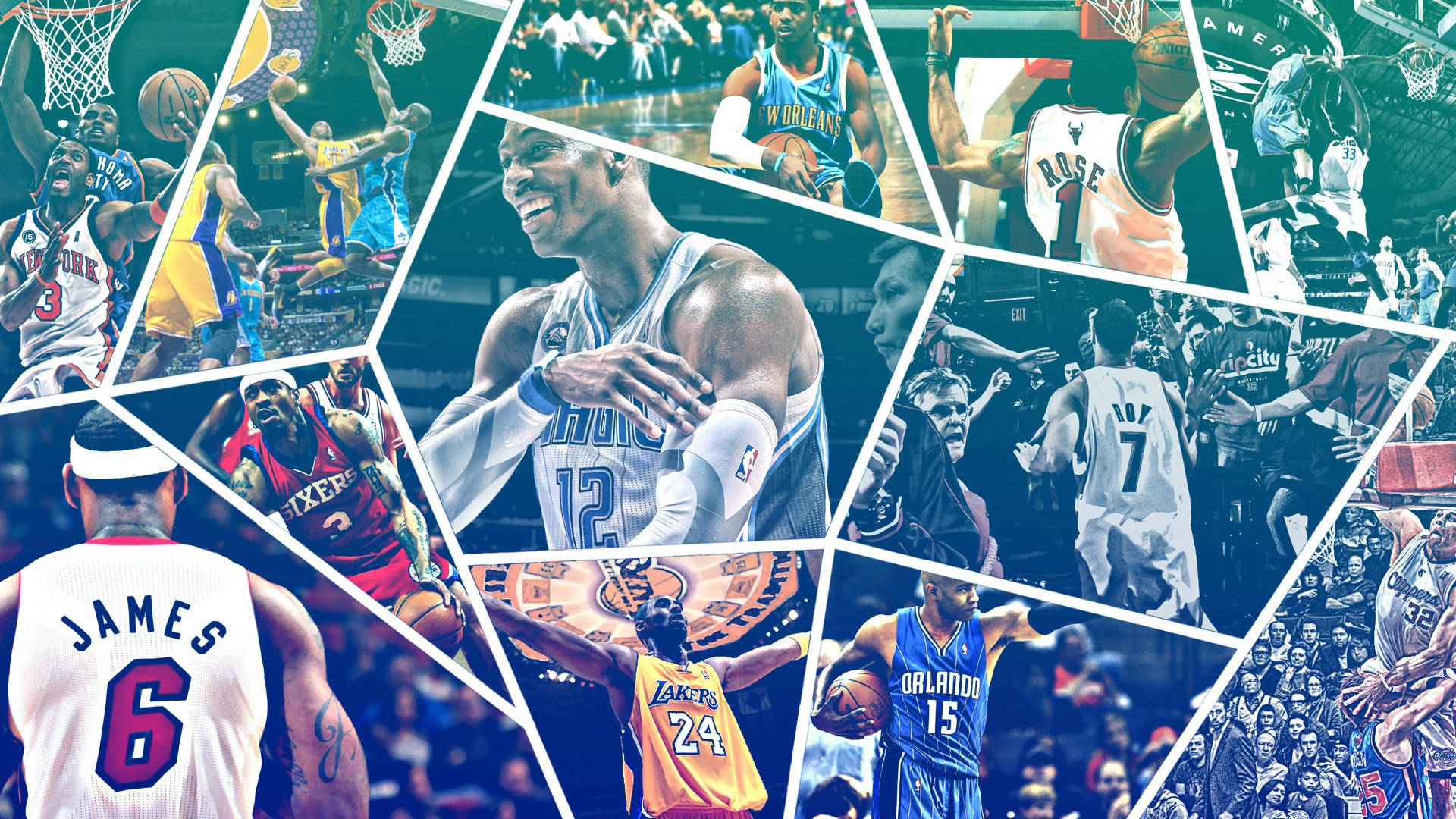 Download Cool Basketball Collage Wallpaper