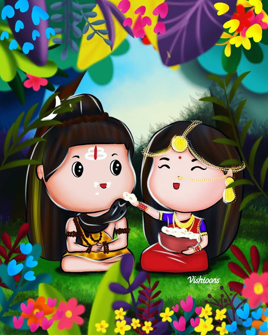 5,070 Likes, 54 Comments on Instagram: “Shiv parvati ❤️. .. .. . #shiv #mahad. Lord shiva painting, Shiva lord wallpaper, Lord shiva pics