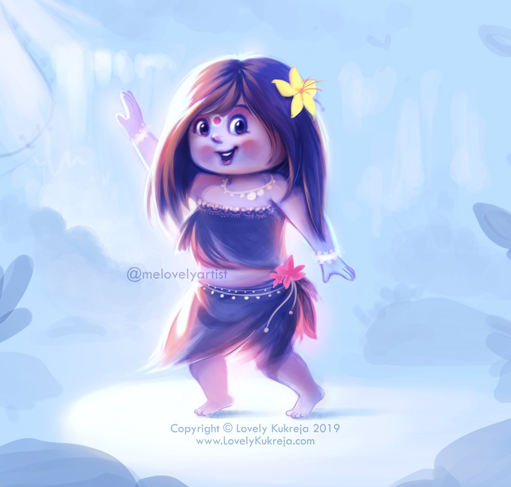 Twitter 上的 Lovely Kukreja：How often we talk about the daughter of Shiva and Shakti, Here's my contribution to the womenhood.Happy women's day #women #womensday #womensday2019 #lovelykukreja #melovelyartist #sketch #digitalart #indian #mythology