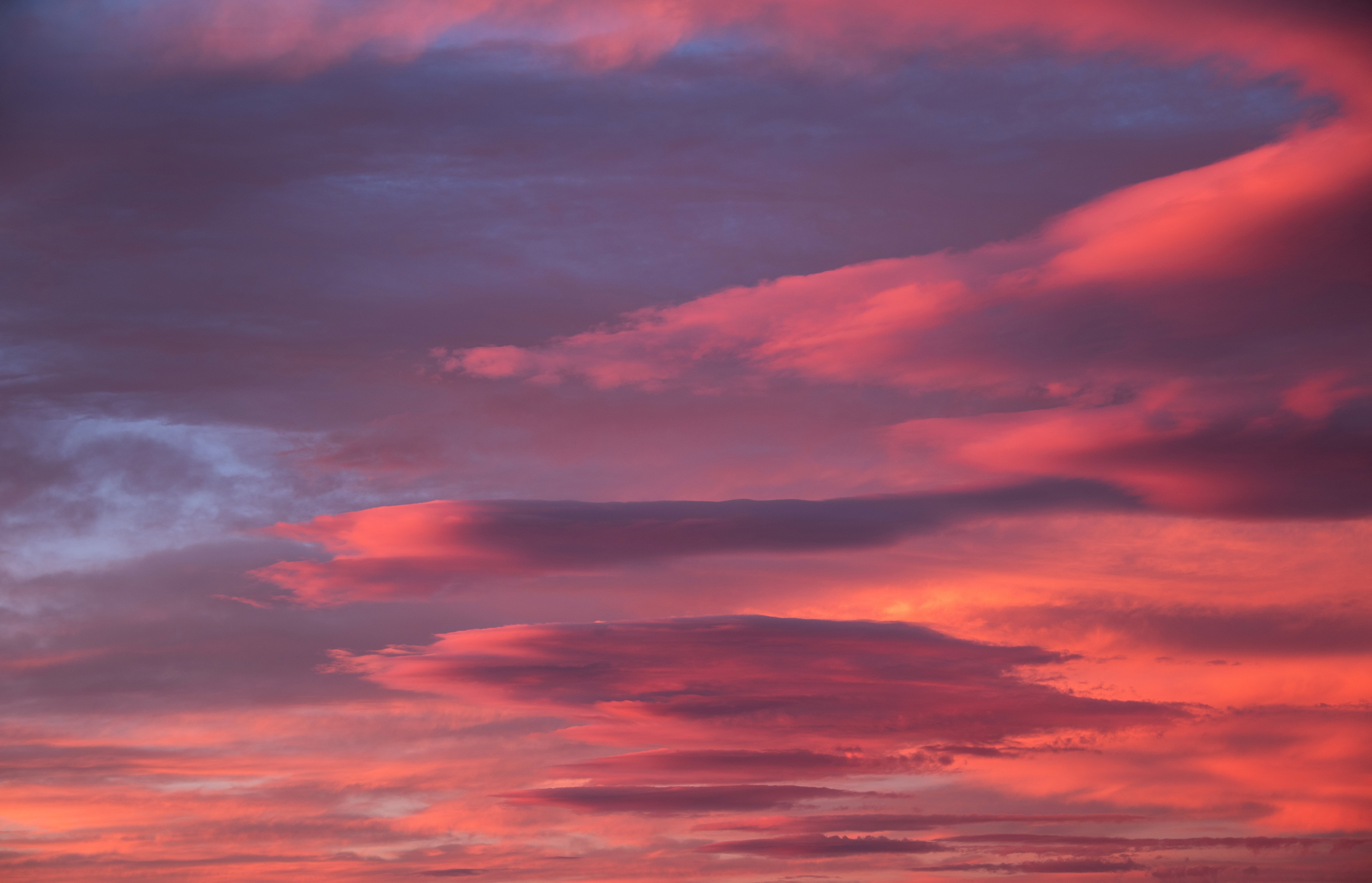 7360x4735 vivid, Creative Commons image, cloud, pink, purple, orange, sky, sunrise, cloudy, sunset, color, slovenia, red Gallery HD Wallpaper
