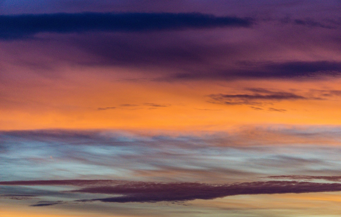 Wallpaper colorful, twilight, sky, sunset, pink, clouds, orange, dusk, purple image for desktop, section текстуры