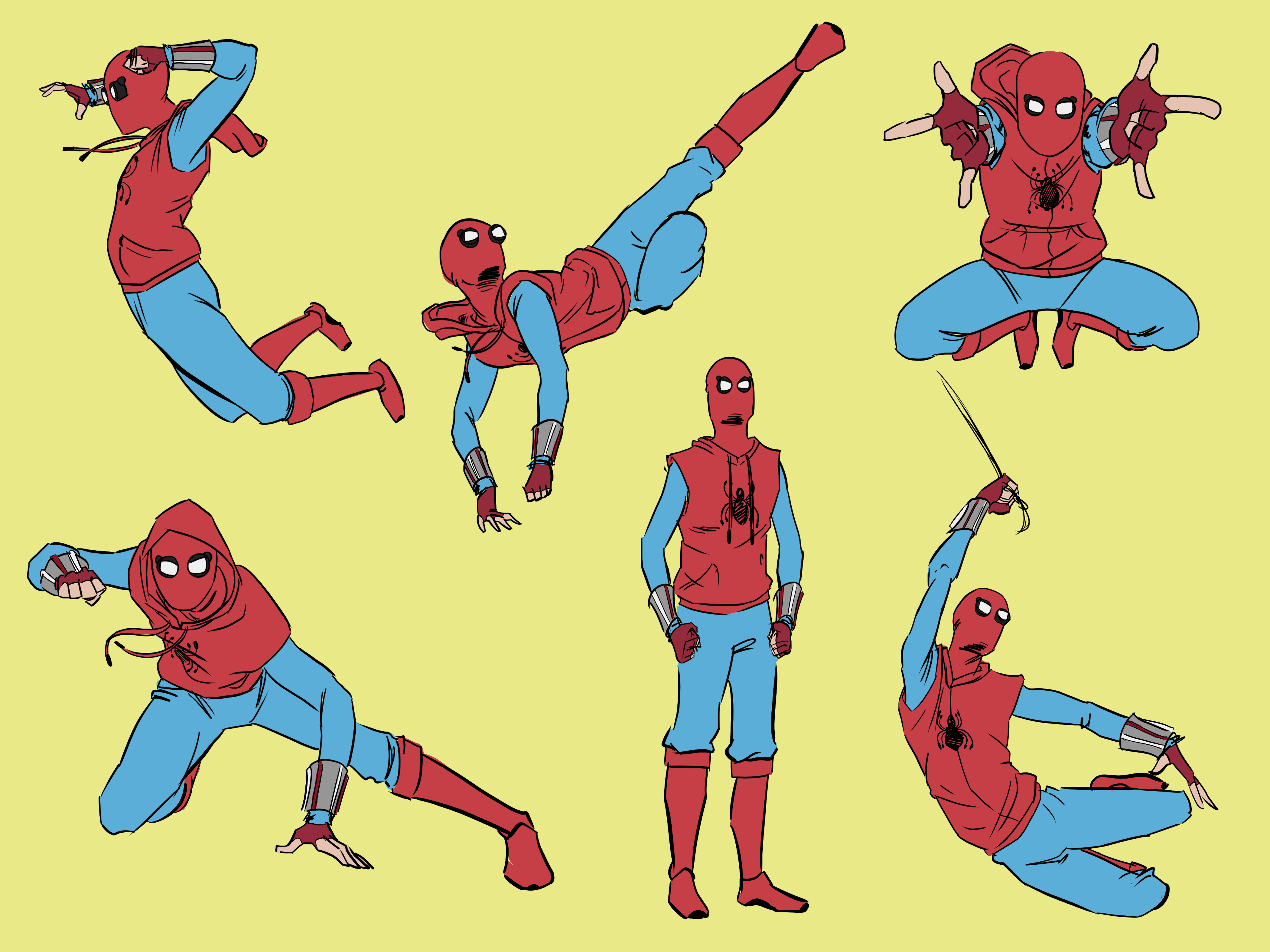 I Realized The Spider Man: Freshmen Year Announcment Means We'll Be Getting This Suit Again, Had To Do Some Sketches For It!