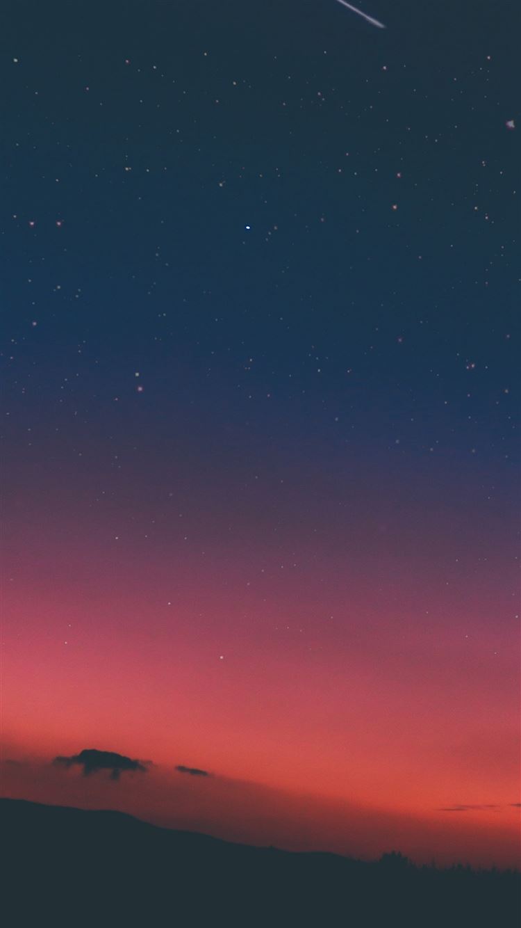 Night Sky Sunset Pink Nature iPhone 8 Wallpaper Free Download