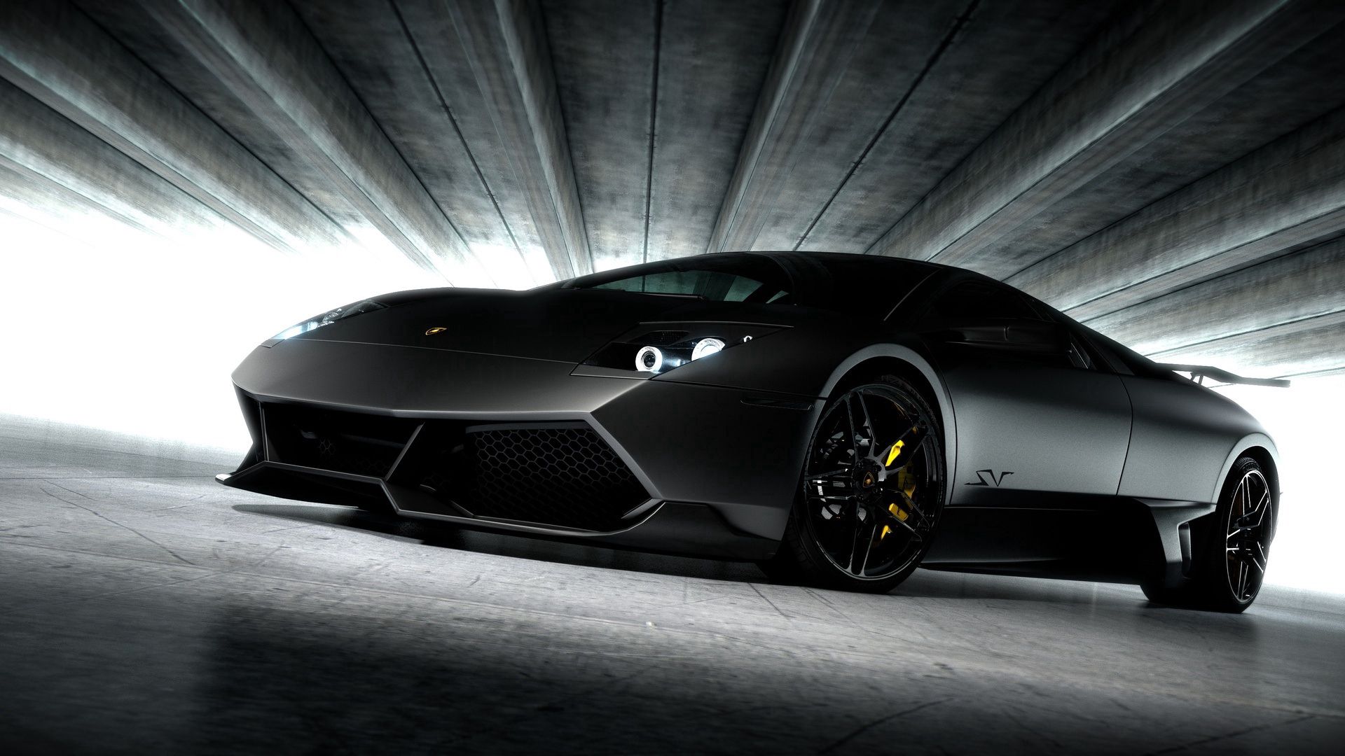 Download wallpaper 1920x1080 style, dark, concept, lamborghini, murcielago HD background