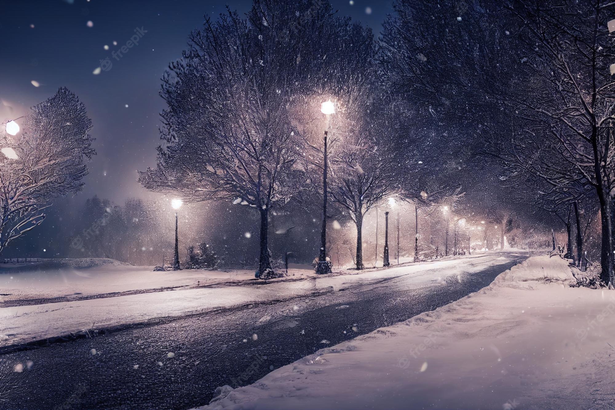 Snowy Night Image