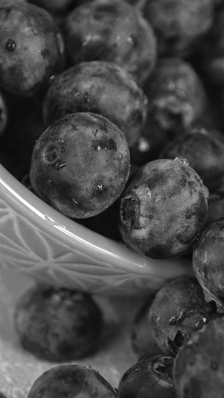 Summer Berry Grape Food Nature Dark Bw iPhone 8 Wallpaper Free Download