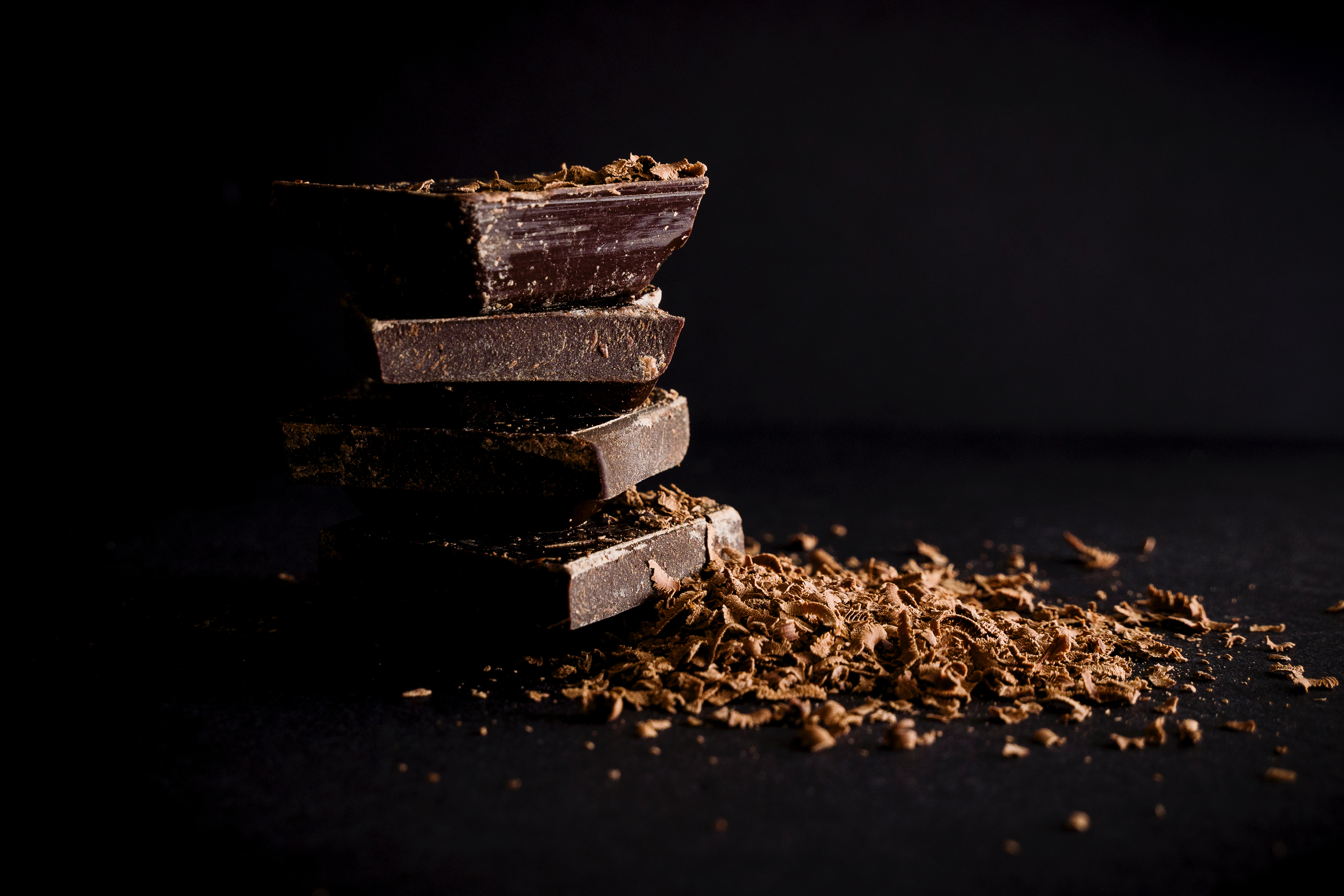 Free Image, light, wood, night, food, darkness, black, baking, candy, macro photography, chocolate bar, computer wallpaper, chocolate shaving 4591x3061