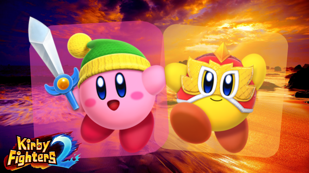 Sword Kirby & Wrestler Kirby Desktop Wallpaper. Kirby Fighters 2