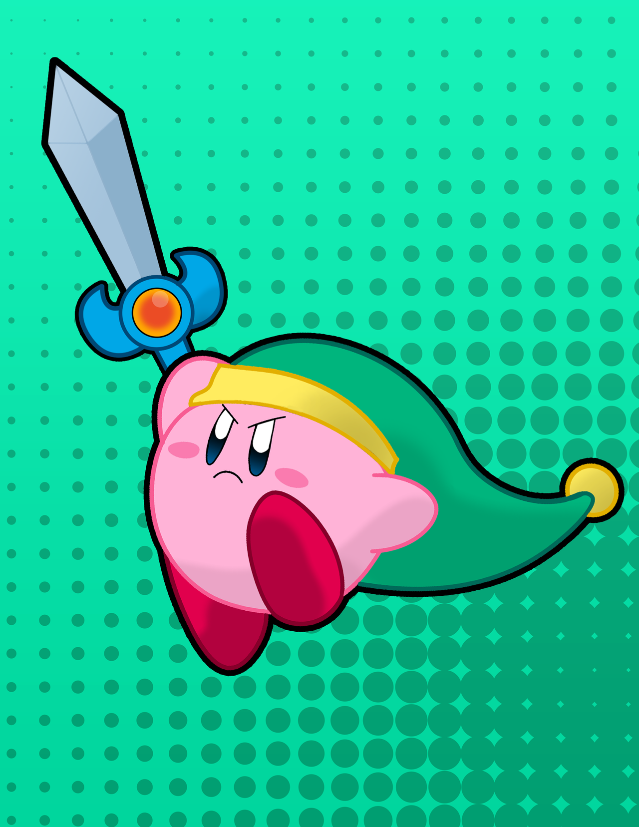 Fan Art Decided to get back into drawing. Here's Sword Kirby