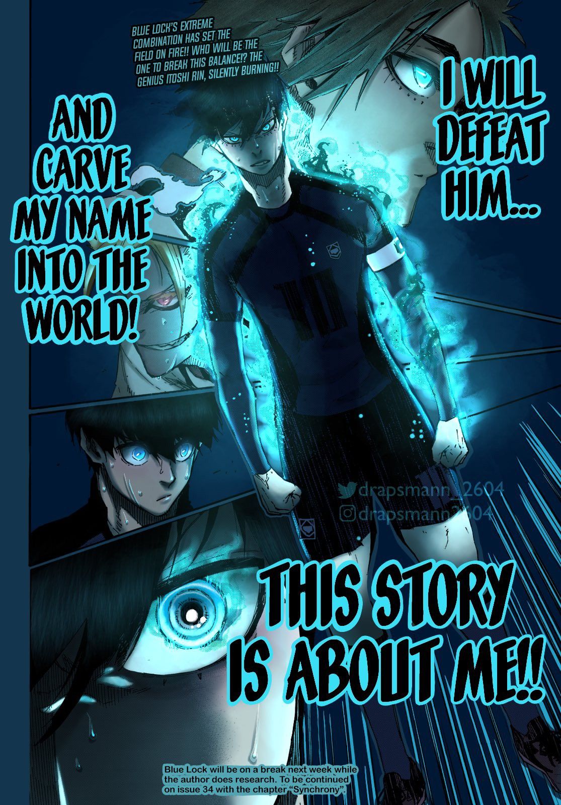 Blue Lock. Blue anime, Comic book layout, Cyber 2k