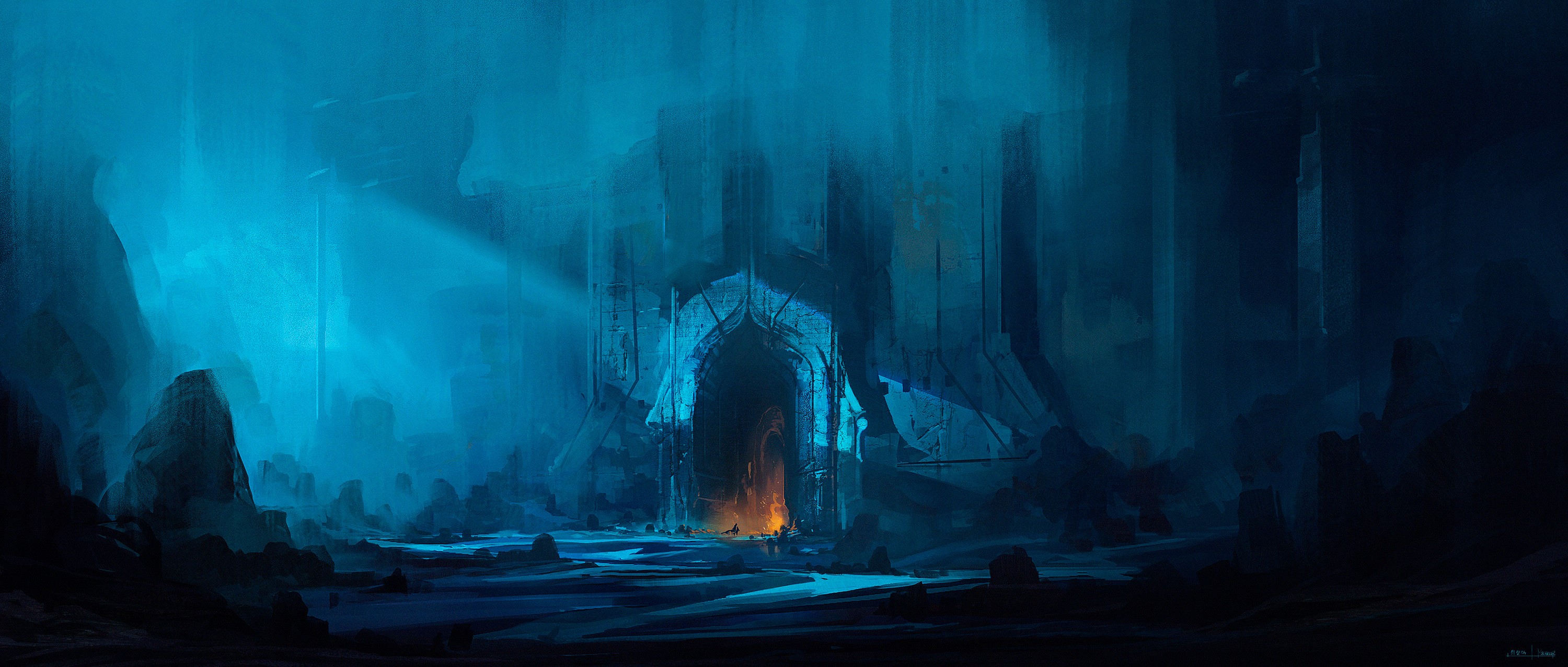 ultrawide, fantasy art, artwork, digital art, ruins Gallery HD Wallpaper