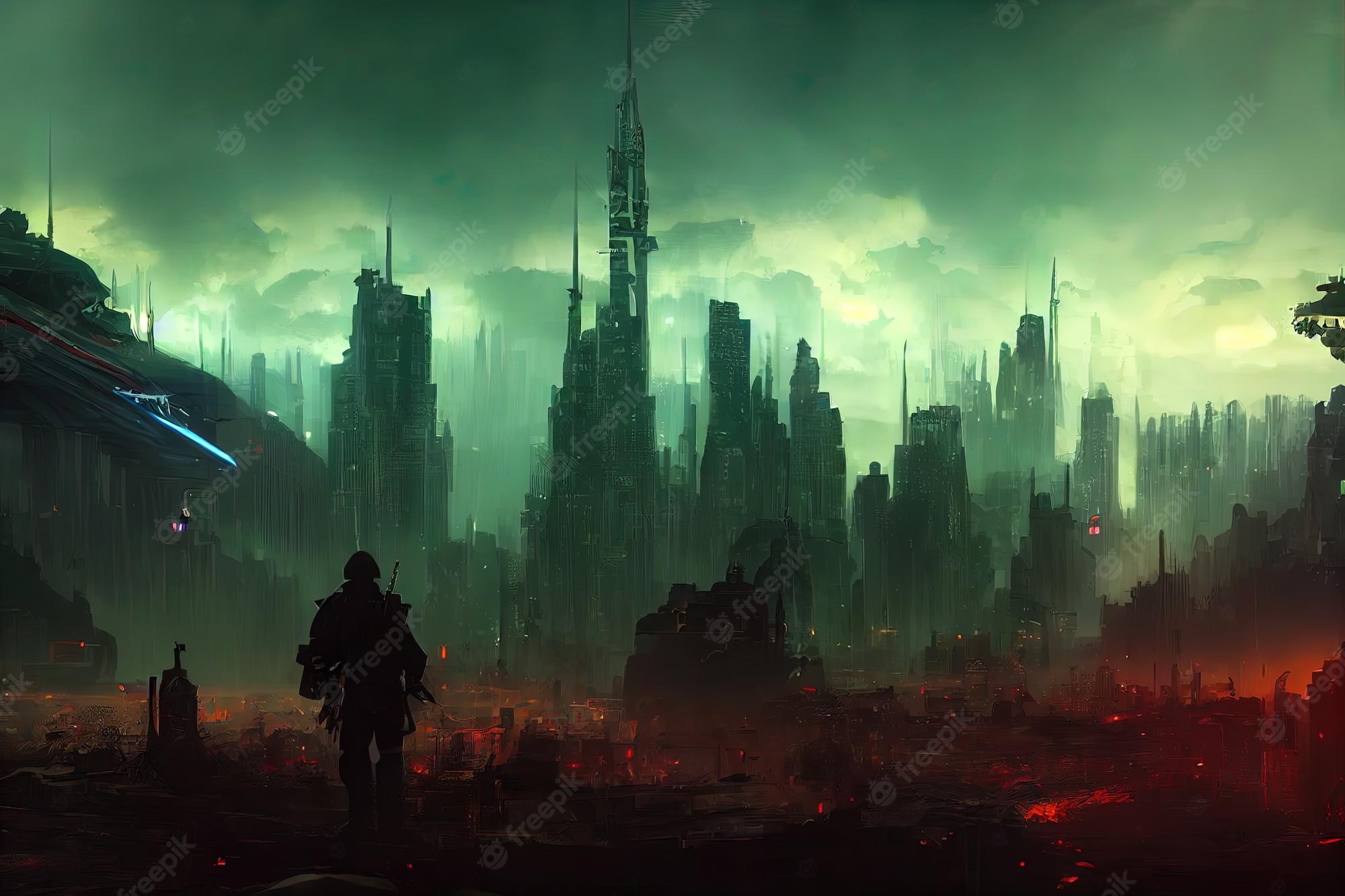 Premium Photo. World war background illustration 2020 2023 years tanks helicopters soldiers digital art style illustration painting of world war