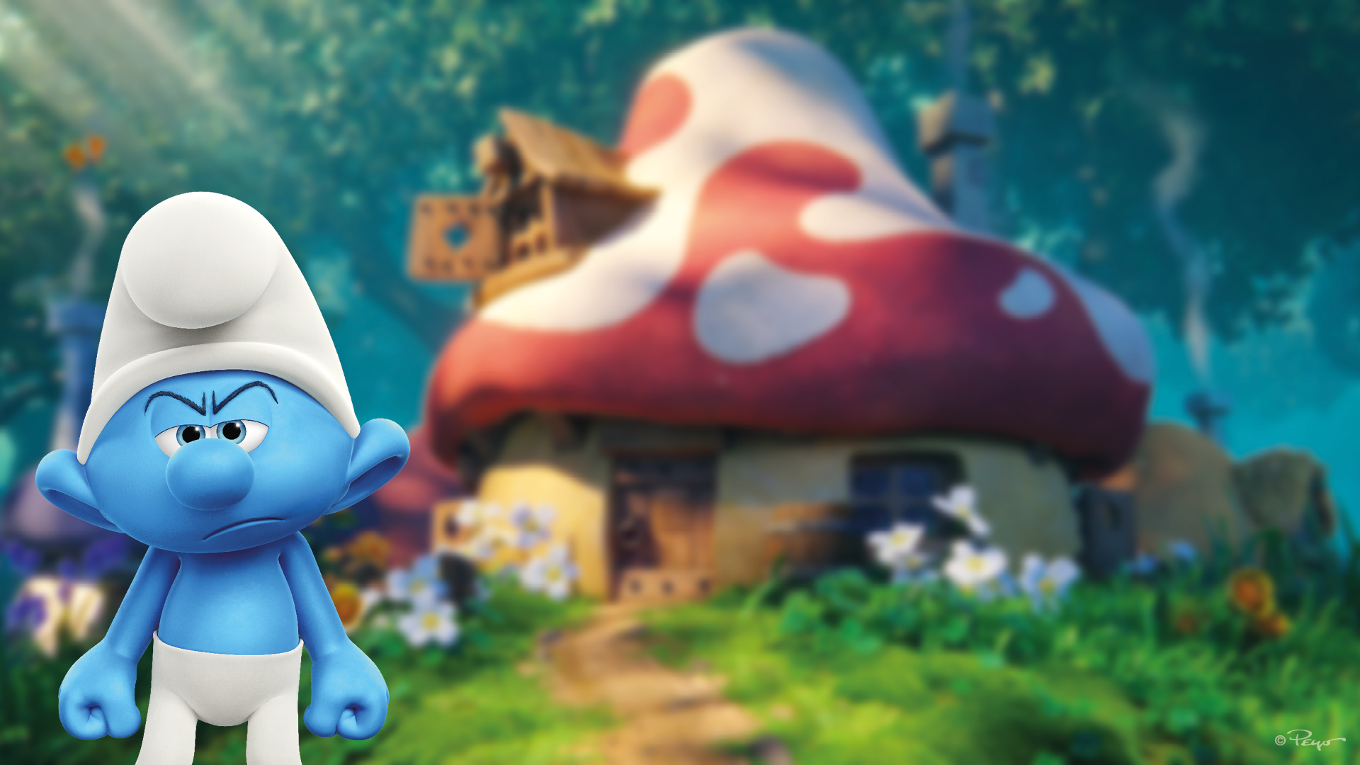 Smurftacular Zoom Background