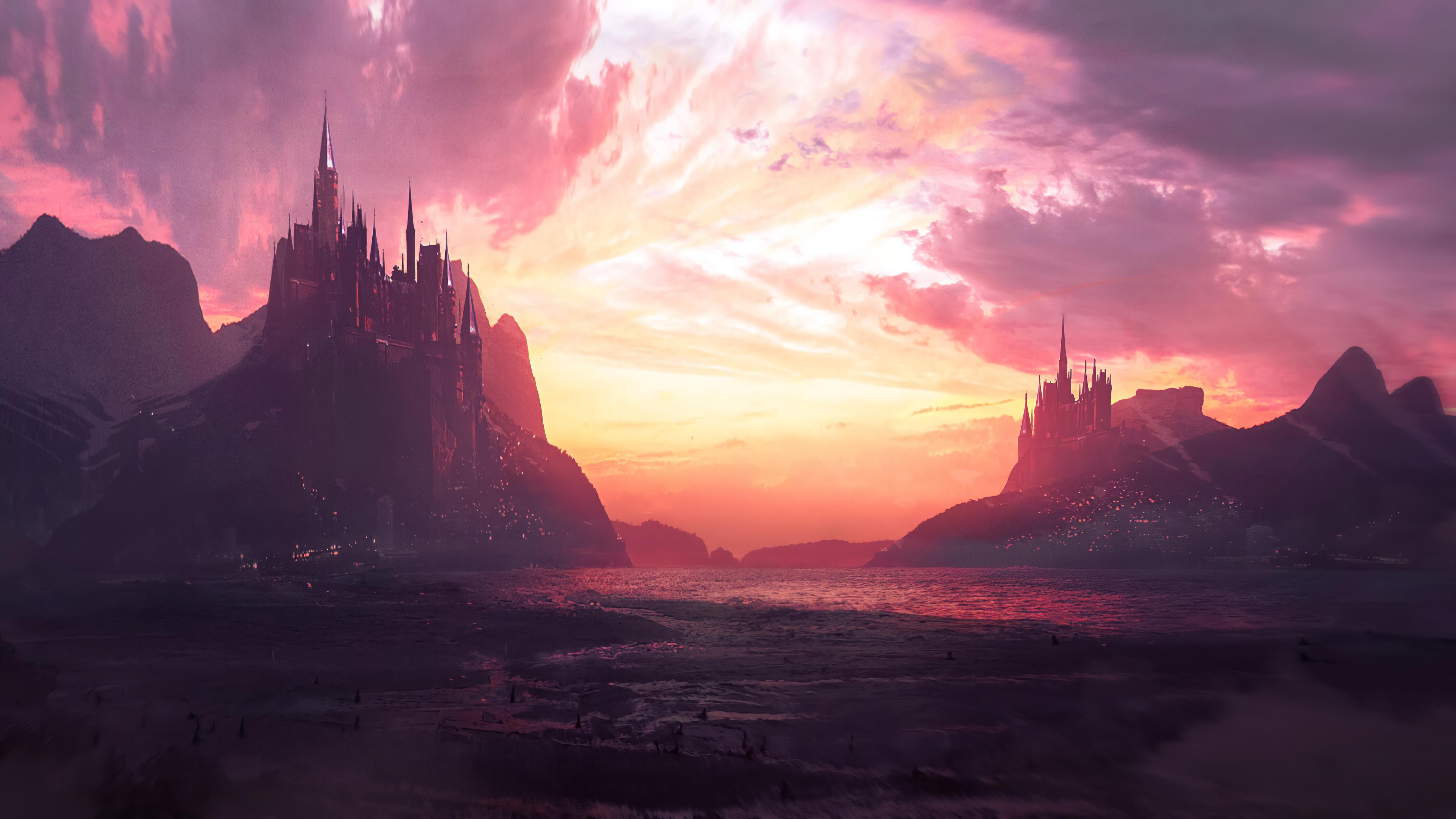 Castles 4K wallpaper for your desktop or mobile screen free and easy to download