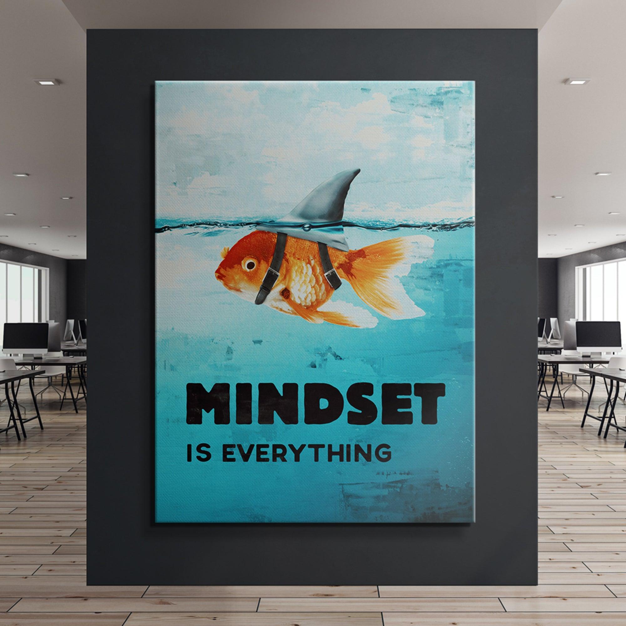 Mindset Is Everything. IKONICK Motivational Canvas Wall Art