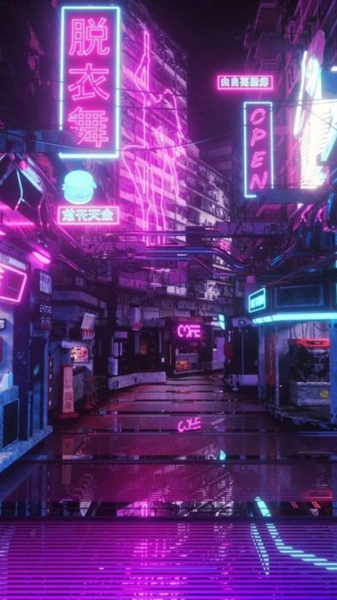 Neon Cityscape Wallpapers Wallpaper Cave