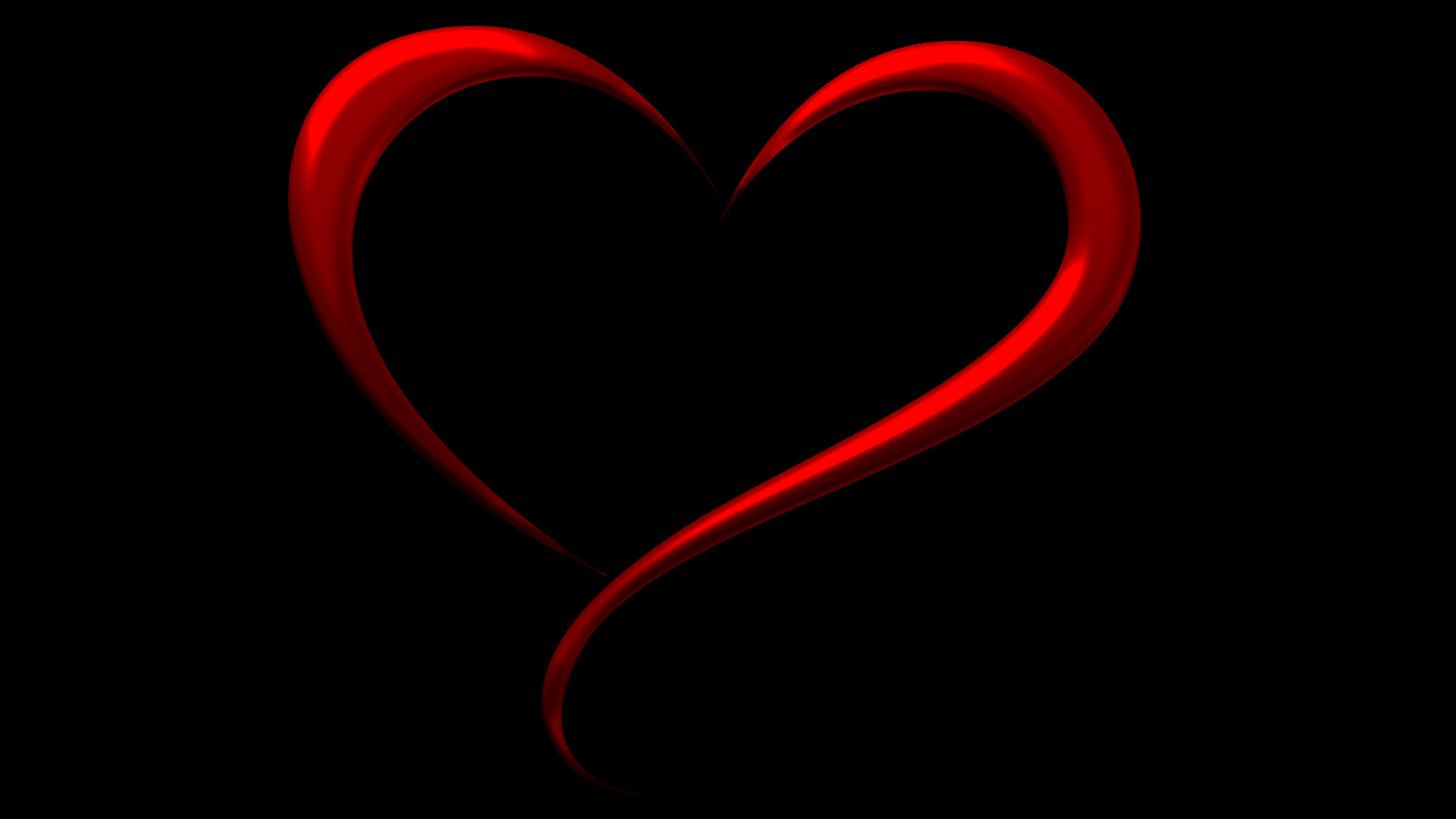 All Black Red Heart Wallpaper