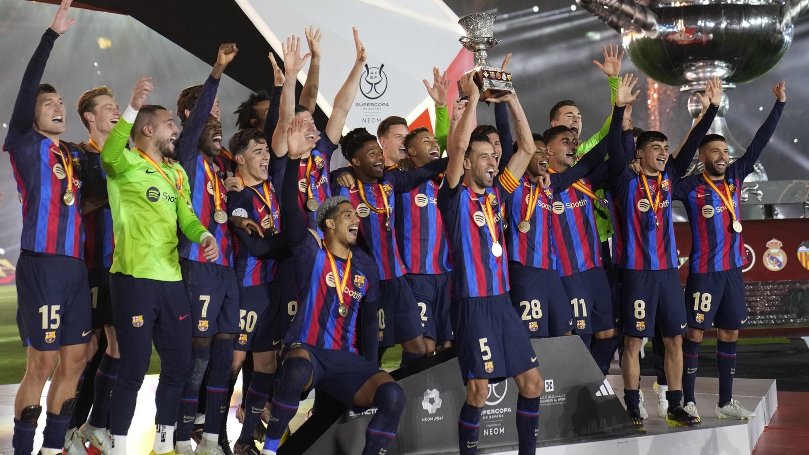 Barcelona win Super Cup for first trophy with coach Xavi, no Lionel Messi