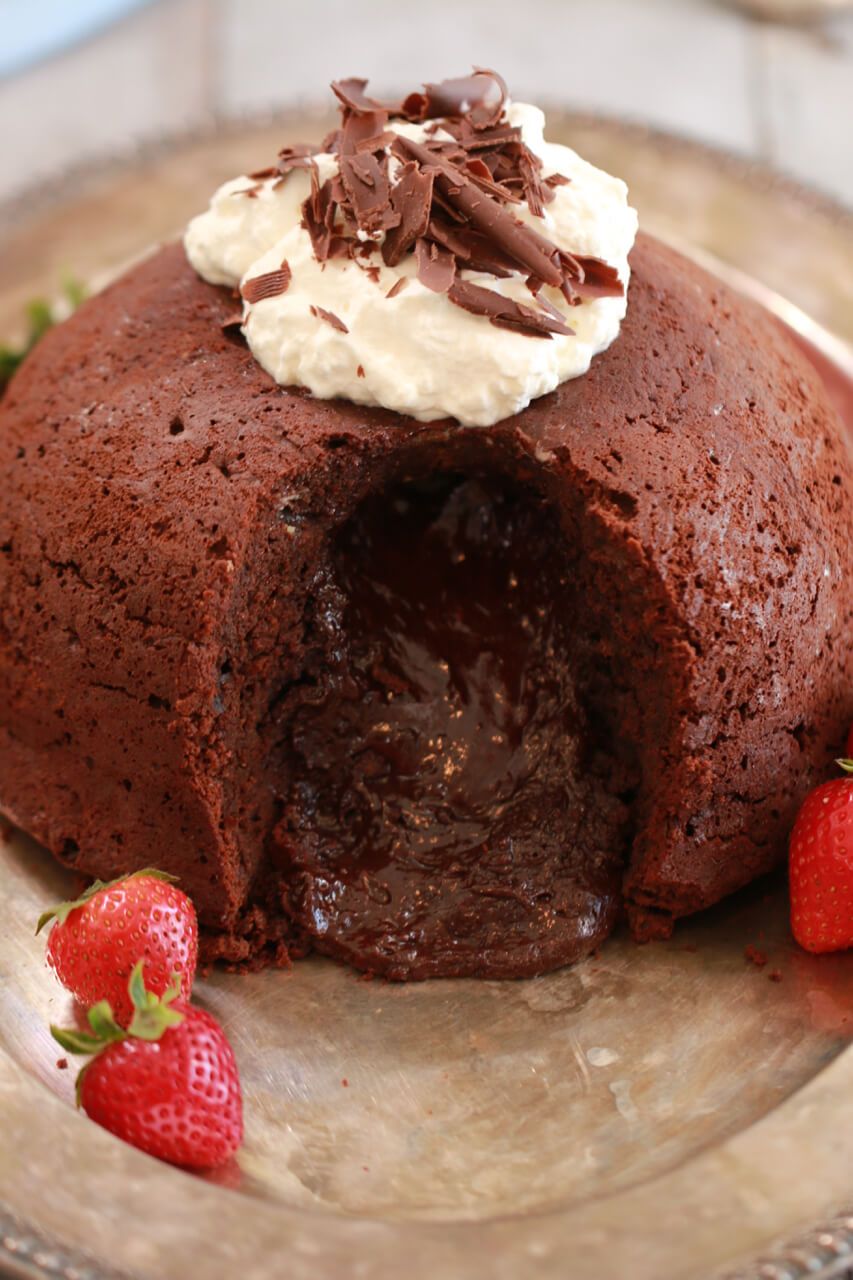Giant Chocolate Lava Cake's Bigger Bolder Baking. Recipe. Lava cake recipes, Lava cakes, Lava cake recipe easy